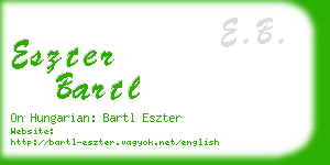 eszter bartl business card